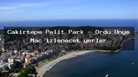 Cakirtepe Pelit Park – Ordu Ünye Maç izlenecek yerler