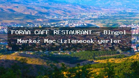 FORAA CAFE RESTAURANT – Bingöl Merkez Maç izlenecek yerler