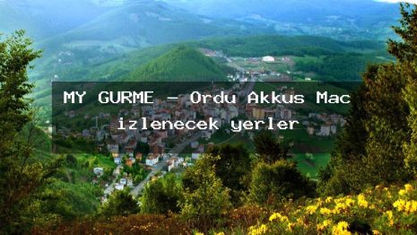 MY GURME – Ordu Akkuş Maç izlenecek yerler